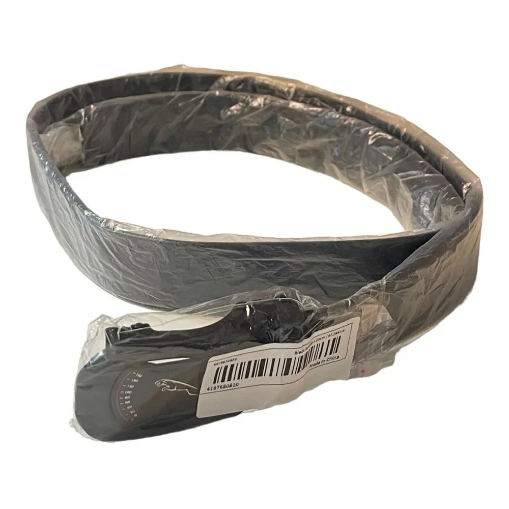 Men’s JAGUAR Leather Belt - BLACK Buckle 120cm / 47.244”